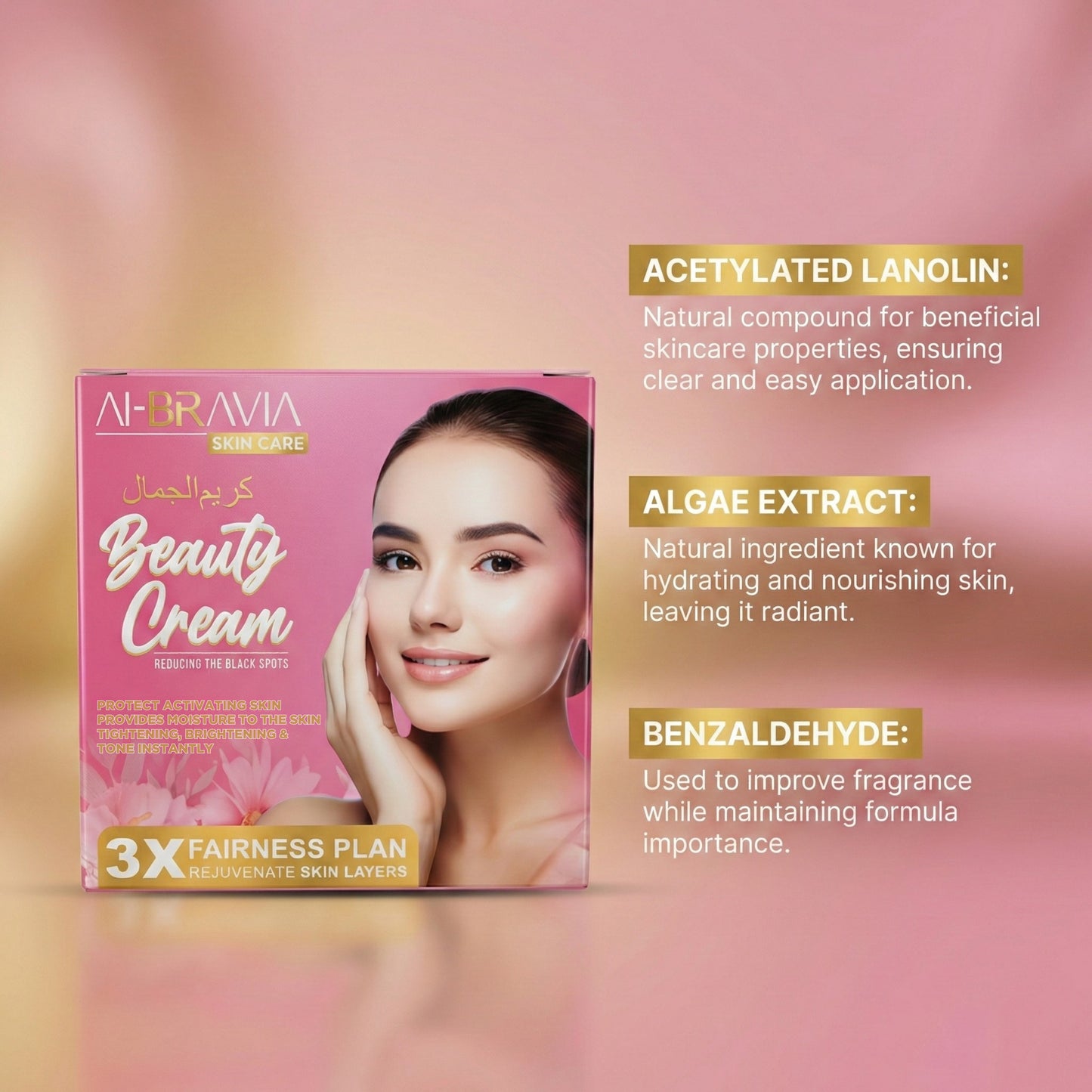 AI-BRAVIA Beauty Cream | 3X Fairness Plan & Black Spot Reduction (Instant Glow)