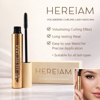 HEREIAM Professional Volumizing Curling Lash Mascara – Long-Lasting & Smudge-Proof Definition