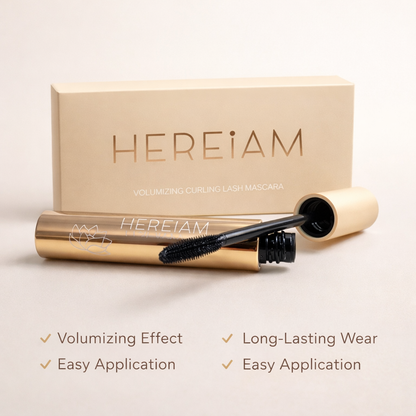 HEREIAM Professional Volumizing Curling Lash Mascara – Long-Lasting & Smudge-Proof Definition