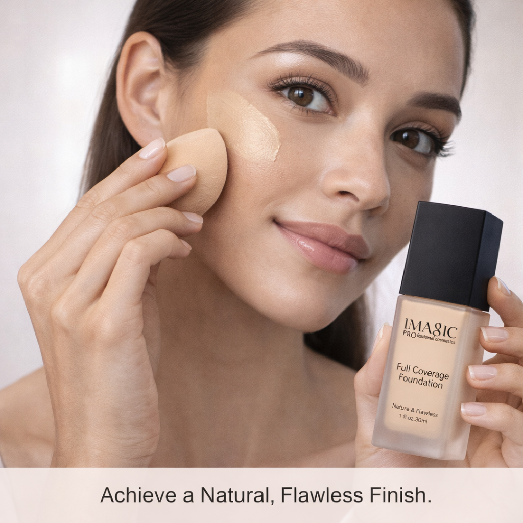 IMAGIC Professional Full Coverage Foundation – Nature & Flawless Liquid Base