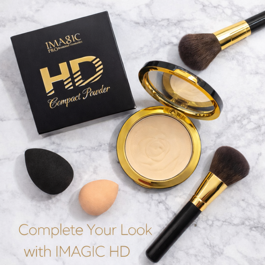 IMAGIC Professional HD Compact Powder – Flawless Matte Finish & Long-Lasting Coverage