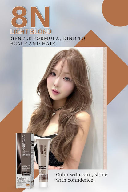 AI-BRAVIA Professional Keratin Color Care | Nano Protein Brazilian Hair Color (120ml)