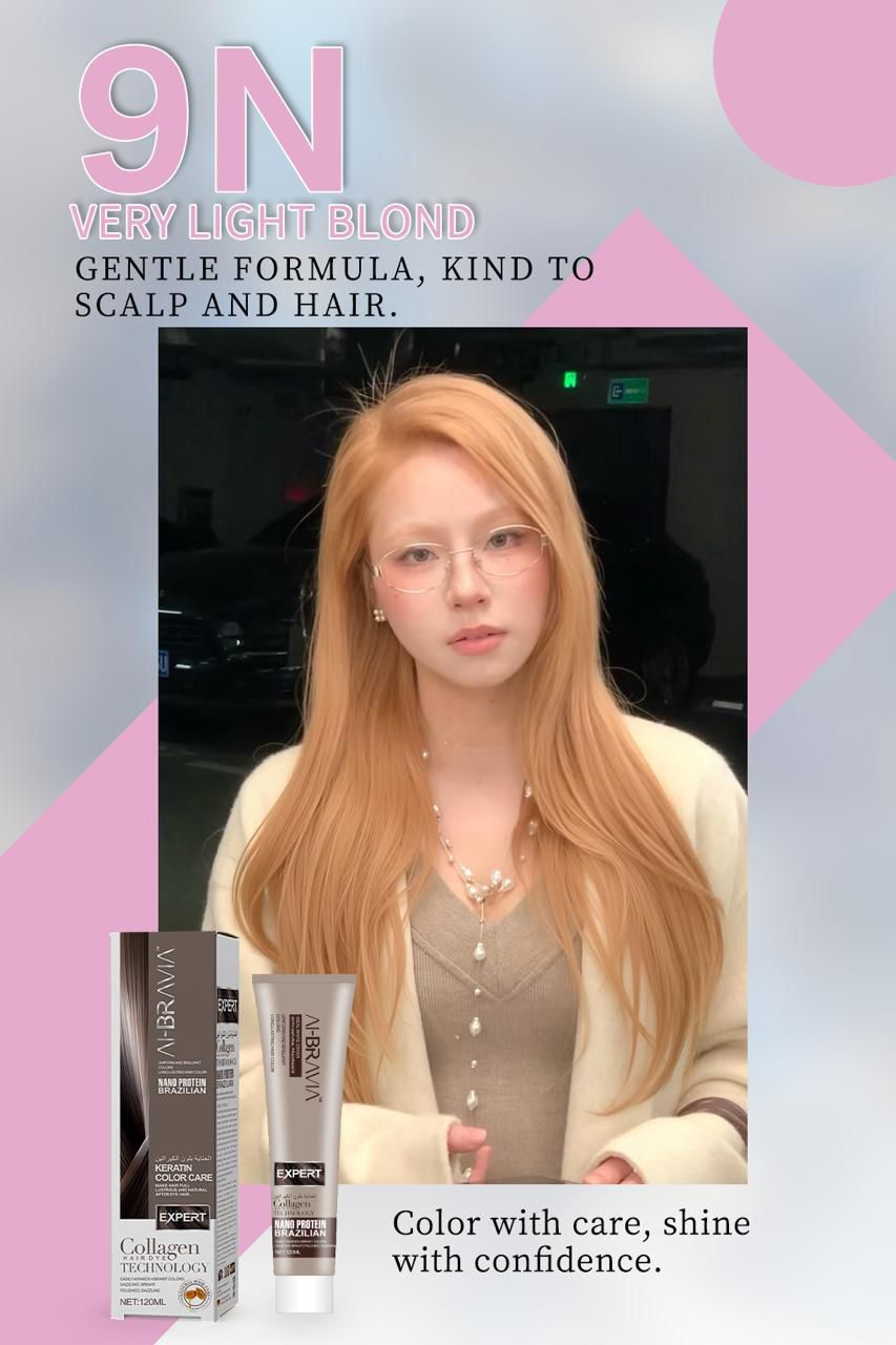 AI-BRAVIA Professional Keratin Color Care | Nano Protein Brazilian Hair Color (120ml)