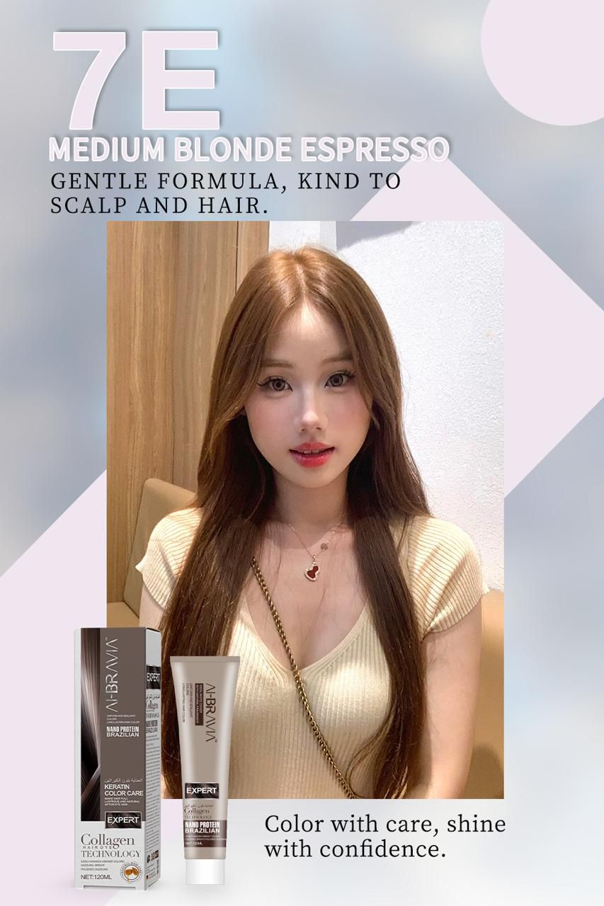 AI-BRAVIA Professional Keratin Color Care | Nano Protein Brazilian Hair Color (120ml)