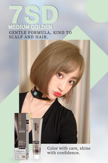 AI-BRAVIA Professional Keratin Color Care | Nano Protein Brazilian Hair Color (120ml)