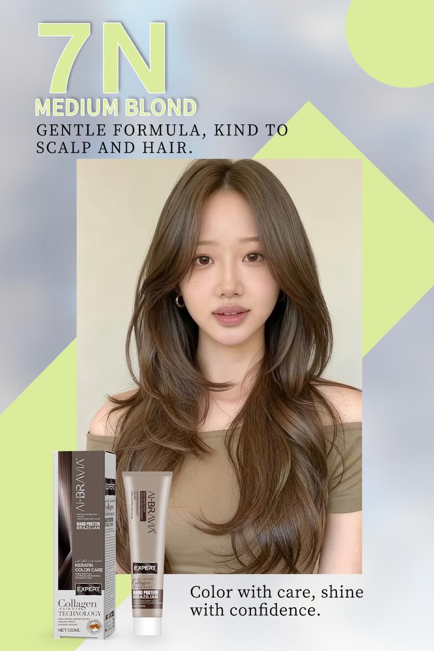 AI-BRAVIA Professional Keratin Color Care | Nano Protein Brazilian Hair Color (120ml)