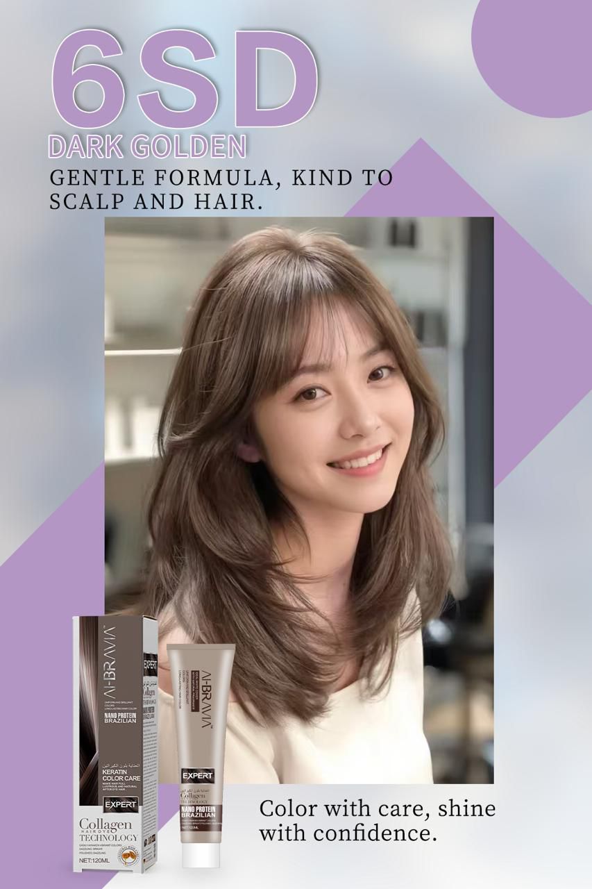 AI-BRAVIA Professional Keratin Color Care | Nano Protein Brazilian Hair Color (120ml)