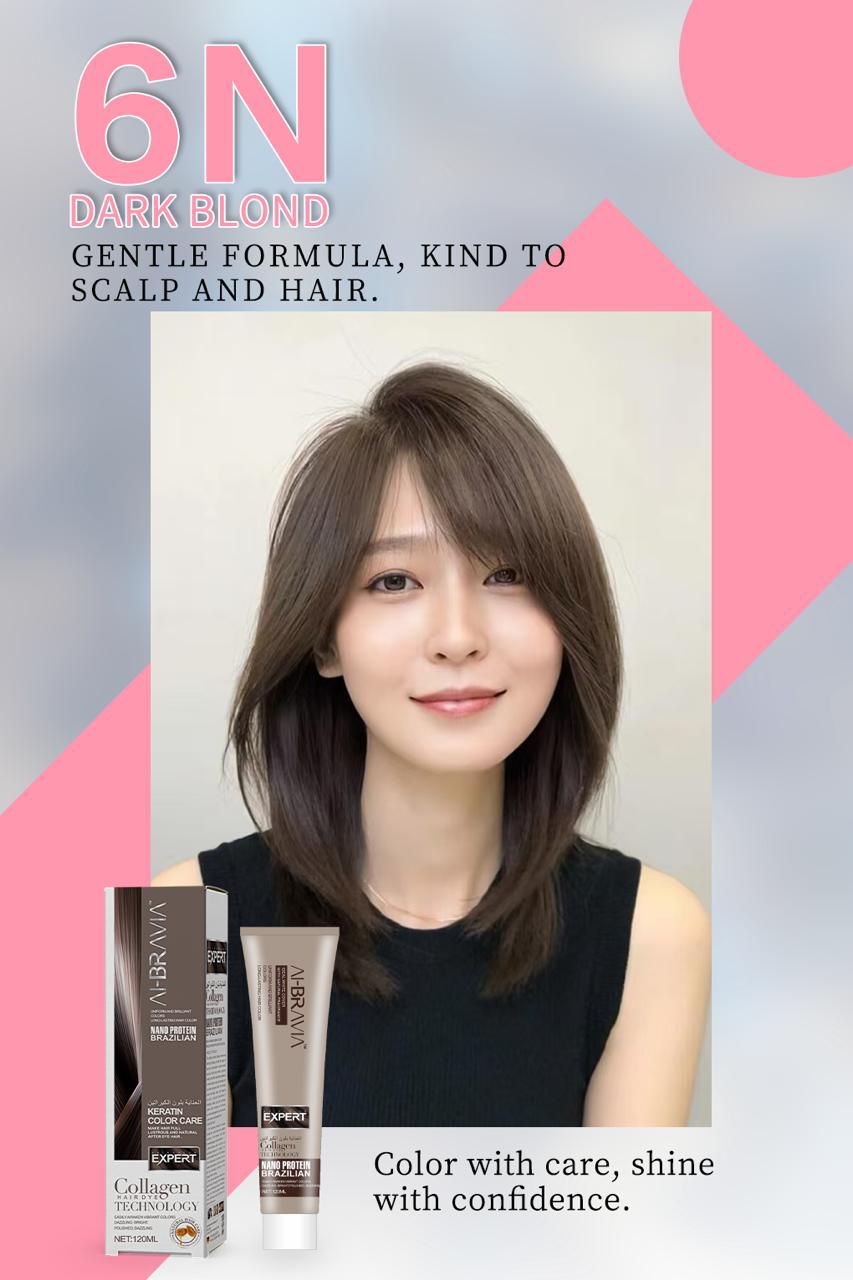 AI-BRAVIA Professional Keratin Color Care | Nano Protein Brazilian Hair Color (120ml)
