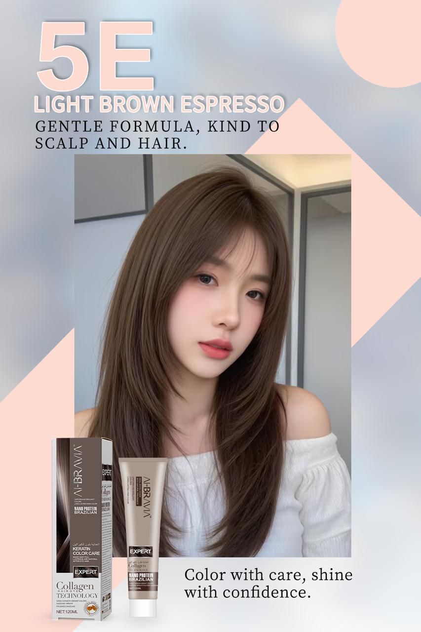 AI-BRAVIA Professional Keratin Color Care | Nano Protein Brazilian Hair Color (120ml)