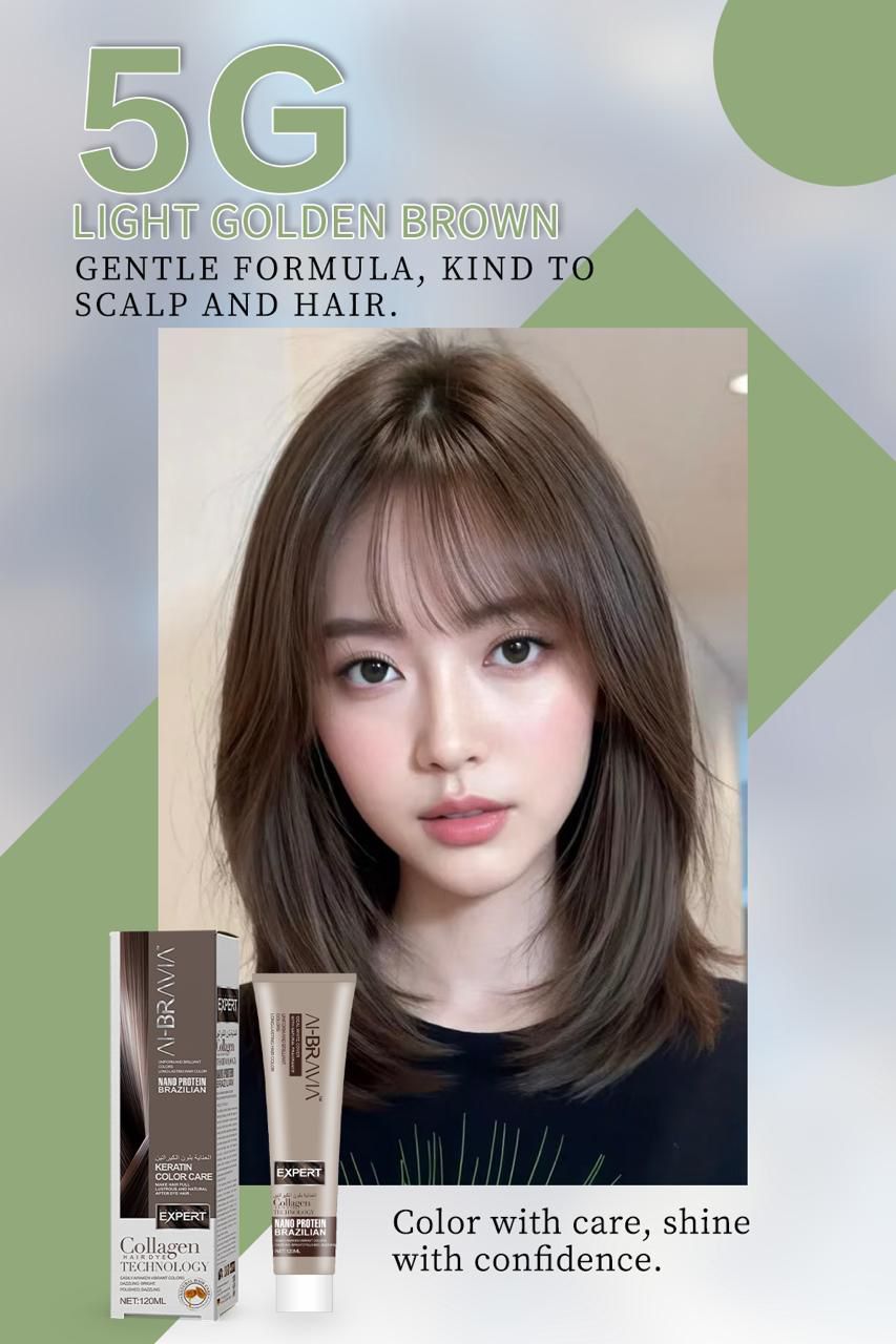 AI-BRAVIA Professional Keratin Color Care | Nano Protein Brazilian Hair Color (120ml)