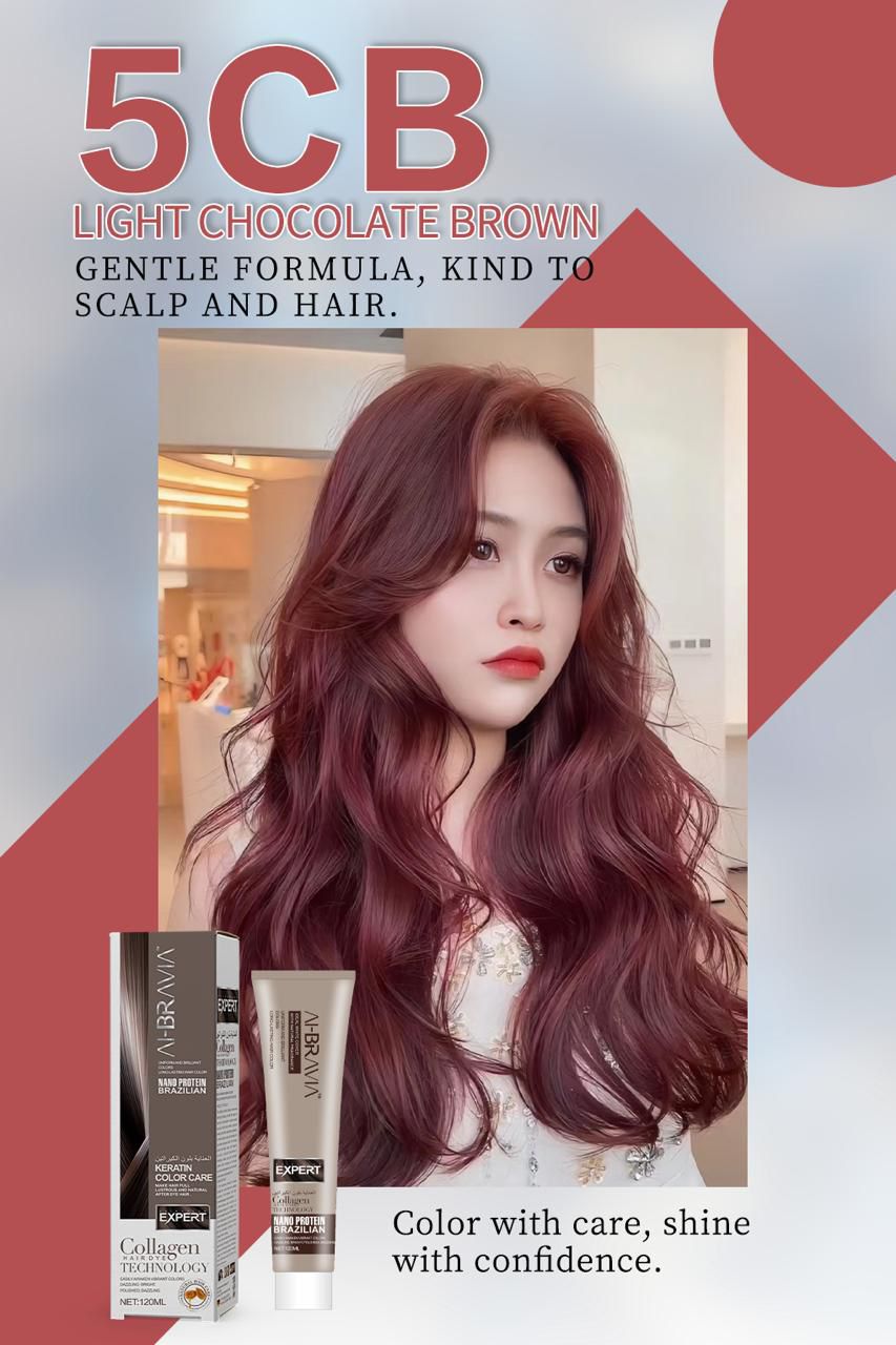 AI-BRAVIA Professional Keratin Color Care | Nano Protein Brazilian Hair Color (120ml)