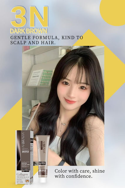 AI-BRAVIA Professional Keratin Color Care | Nano Protein Brazilian Hair Color (120ml)