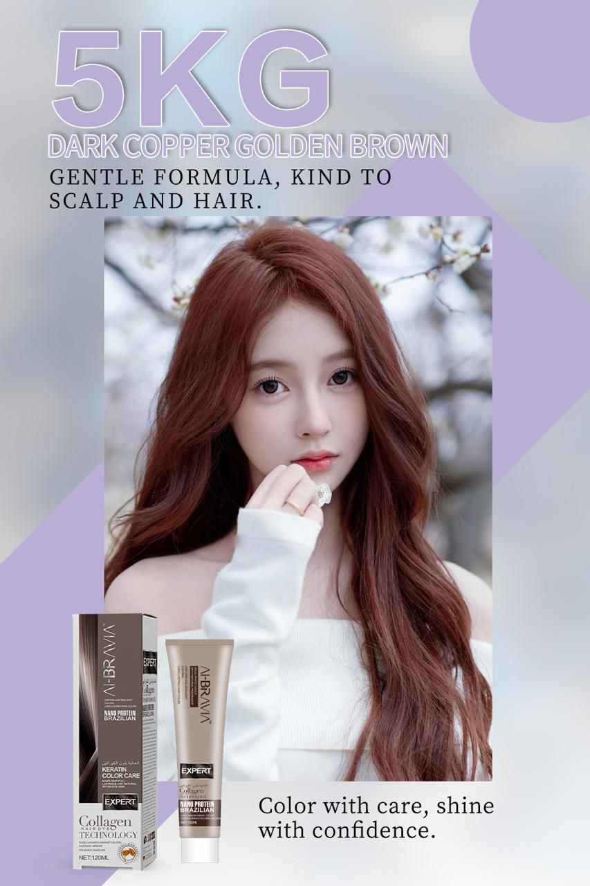 AI-BRAVIA Professional Keratin Color Care | Nano Protein Brazilian Hair Color (120ml)