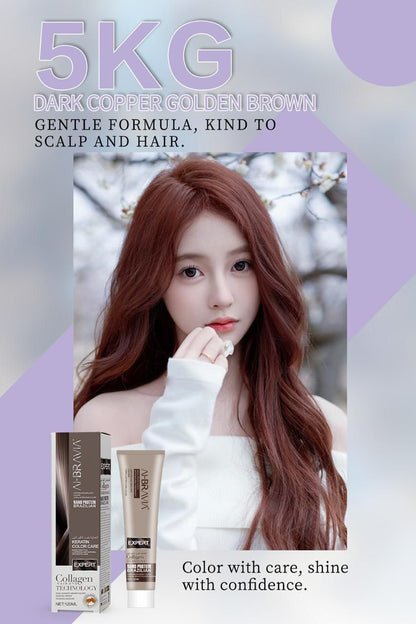 AI-BRAVIA Professional Keratin Color Care | Nano Protein Brazilian Hair Color (120ml)